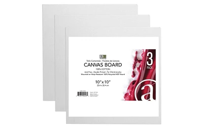 Art Advantage Canvas Board Recycled MDF 10x10 3pc