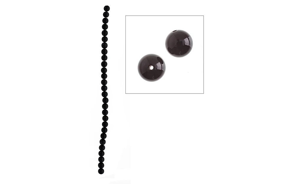 John Bead SP 16" Obsidian 8mm Round Black