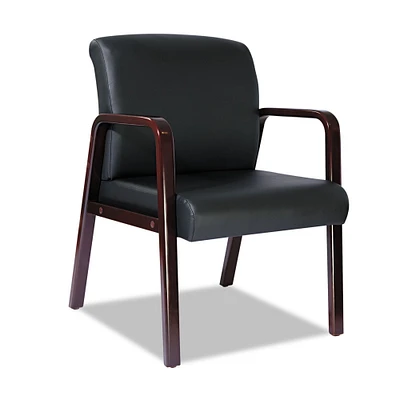 Alera Reception Lounge WL Series Guest Chair, 24.21'' x 26.14'' x 32.67'', Black Seat/Black Back