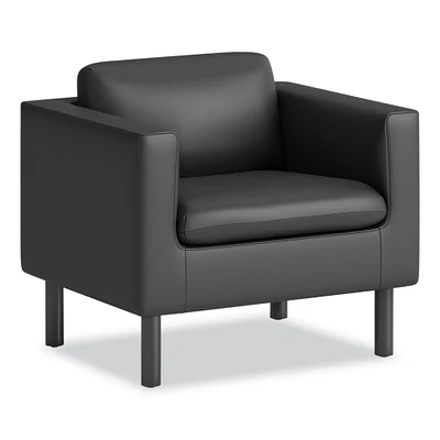 Hon Parkwyn Series Club Chair, 33" x 26.75" x 29", Black Seat/Back, Black Base