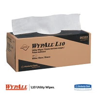 WypAll L10 Towels POP-UP Box, 1Ply, 12x10 1/4, White, 125/Box, 18 Boxes/Carton