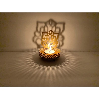 Shadow Ganesha Candle Holder , Housewarming Favor, Diwali Puja Favors, Ganesha Statues, Thamboolam Items, Navaratri Gift, Lord Ganesh