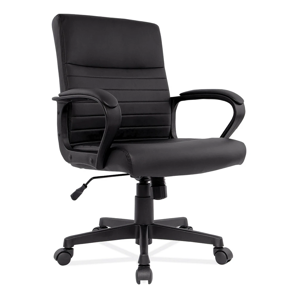 Alera Alera Breich Series Manager Chair, Supports Up to 275 lbs, 16.73" to 20.39" Seat Height, Black Seat/Back, Black Base