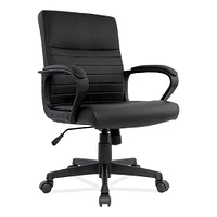 Alera Alera Breich Series Manager Chair, Supports Up to 275 lbs, 16.73" to 20.39" Seat Height, Black Seat/Back, Black Base