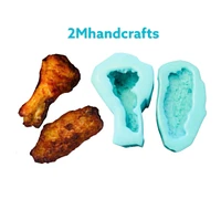 2pc Combo Chicken Wings Silicone Mold| Realistic Food Shaped Mold| Candle| Soap | Embeds. Mold for Wax| Resin| Clay| Not Food Grade