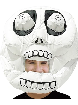 Inflatable Crazy Skeleton Head Costume Accessory