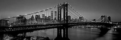 Manhattan Bridge and Skyline Poster Print by Richard Berenholtz - Item # VARPDX4RB1638