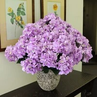 Lavender Hydrangea Bush with 7 Silk Sprays, 20-Inch, UV Resistant, Patio & Garden, Floral Bush by Floral Home®