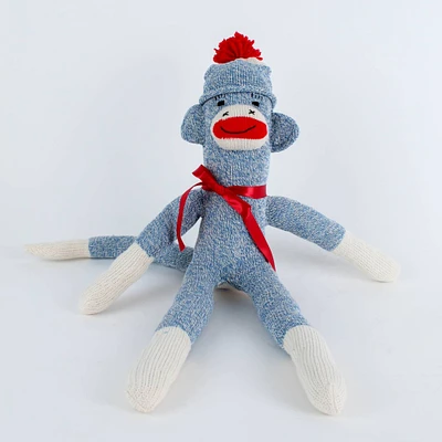 Lehman's Stuffed Monkey Rockford Red Heel Handmade 24 inch Blue