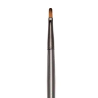 Zen All Media Synthetic Bristle Long Handle Brush Filbert 1