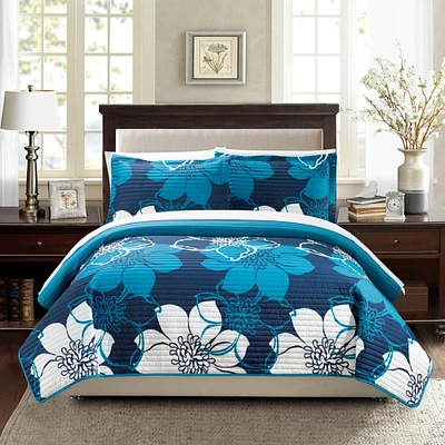 Chic Home   Floral Printed Quilt Set Multiple Colors