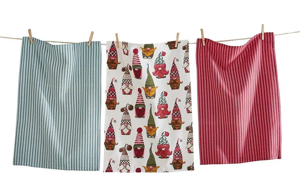 Hanging With My Gnomies Dishtowel Set of 3