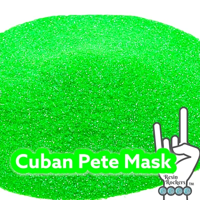 Cuban Pete Mask Fluorescent Green Iridescent Pixie for Poxy Micro Fine Glitter