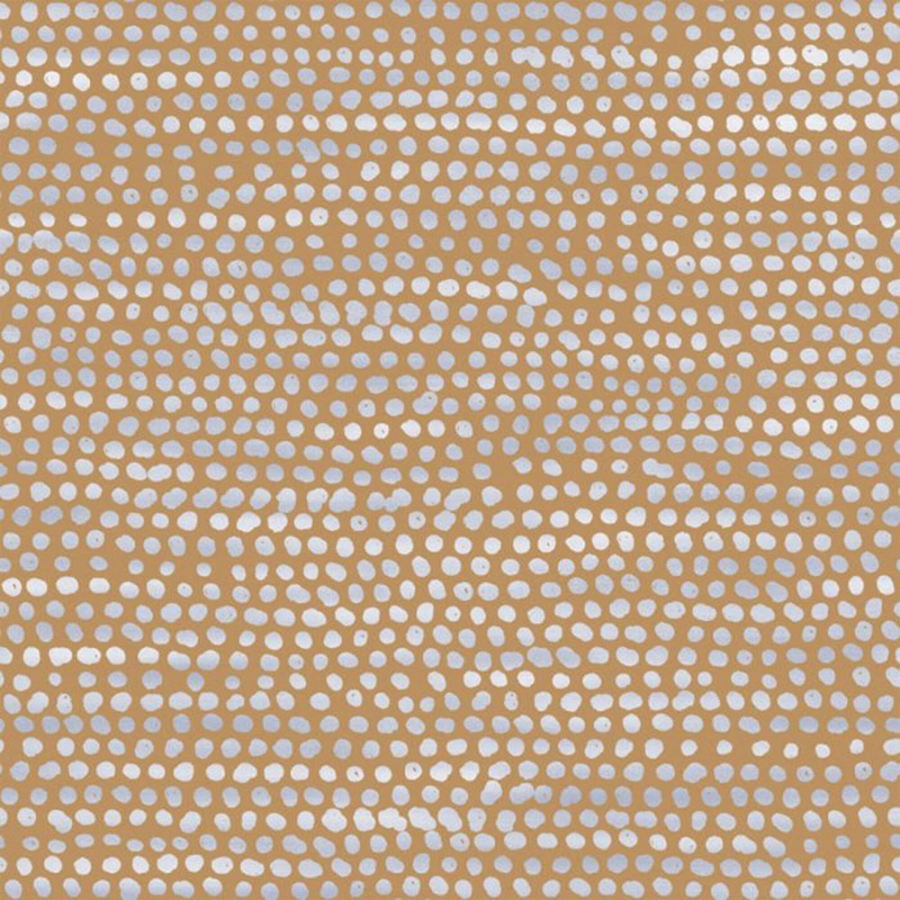 Tempaper & Co. Moire Dots Removable Peel and Stick Wallpaper, Toasted Turmeric, 28 sq. ft.