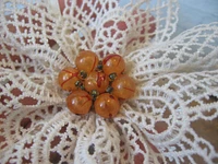 Beige Lace Snowflake Ornament