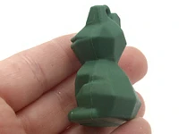 46mm Green Faceted Frog PVC Plastic Animal Pendants Miniature Animal Charms