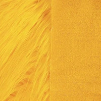 FabricLA Shaggy Faux Fur by The Yard | 144" x 60" | Craft & Hobby Supply for DIY Coats, Home Decor, Apparel, Vests, Jackets, Rugs, Throw Blankets, Pillows | Golden Yellow, 4 Yards