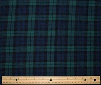 FabricLA 100% Cotton Flannel Fabric - 58/60" Inches (150 CM) - Cotton Tartan Flannel Fabric - Use as Blanket, PJ, Shirt, Cloth Flannel Craft Fabric - Blue & Green, 1 Yard