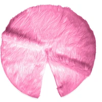 FabricLA Faux Fur Tree Skirt Bubble Gum - Fluffy Tree Skirt - 36 inches ( 91cm) Diameter Christmas Tree Skirt Fur Faux Plush for Holiday Decorations