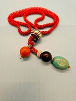 Handmade Unisex necklace - Tie style, adjustable