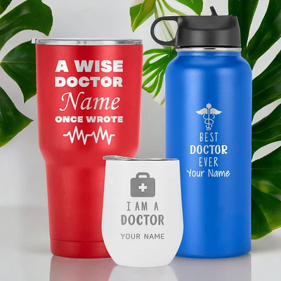 Doctor Tumbler, Thank You Gift for Doctor, Medical School Travel Mug, Doctor Graduation Gift, Nurse Coffee Cup