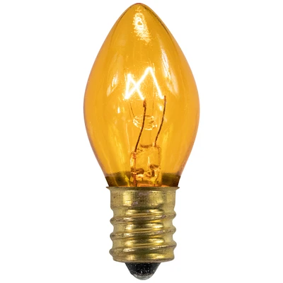 Northlight Pack of 25 Transparent Yellow C7 Christmas Replacement Bulbs