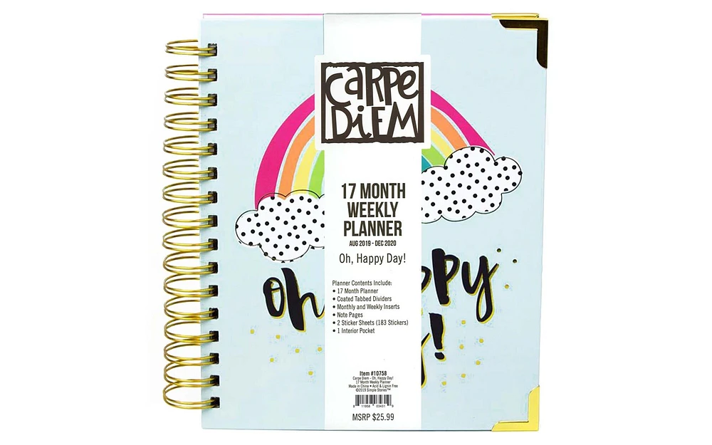 Simple Stories Carpe Diem Planner 2019 Oh HappyDay