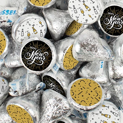 New Year's Eve Candy Party Favors Chocolate Hershey's Kisses BulkBlack & Gold