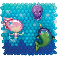 Mermaid Latex & Foil Balloon Back Drop Kit