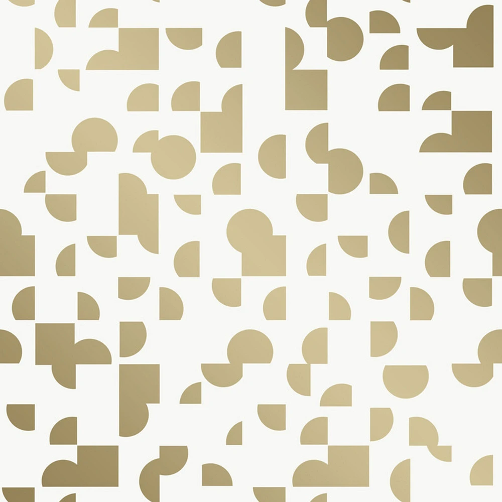 Tempaper & Co. Mod Geo Peel and Stick Wallpaper, Gold, 28 sq. ft.