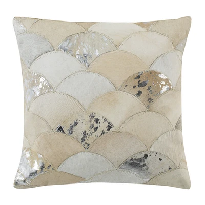 Metallic Scale Cowhide Pillow