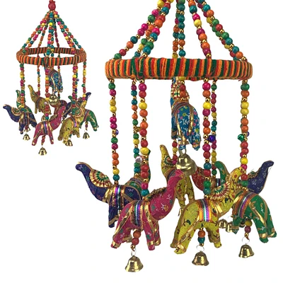 Rajasthani Elephant Ring Home Decor, Indian Wedding Decorations, Door Hanging, Craft Garland, Diwali Decoration,
