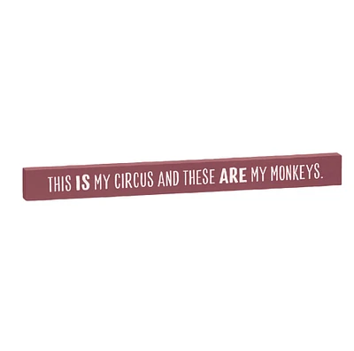 Friends and Family Sarcastic Plum or Gray Skinny Signs, 1.5 x 16”