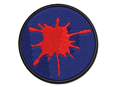 Ink Splatter Multi-Color Embroidered Iron-On Patch Applique