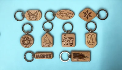 Personalized Wooden Keychain