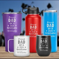 Proud Dad Of 2024 Graduate, Graduation gift, High School and College Graduation Gift, Gift for Daughter, Son, Custom Name Tumbler