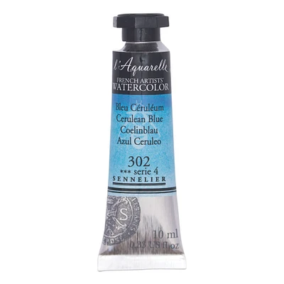 Sennelier French Artists' Watercolor - Cerulean Blue, 10 ml, Tube