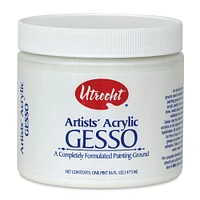 Utrecht Artists Acrylic Gesso - White, 16 oz