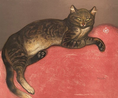 Cat On A Cusion Poster Print by Thaophile-Alexandre Steinlen - Item # VARPDXS1638D