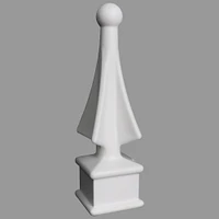 Fence Finials Four-Sided Spire Premium Polypropylene Fence Toppers USA Made