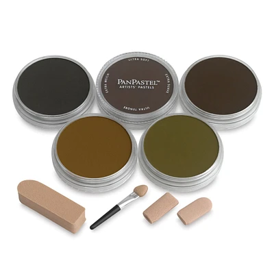 PanPastel Artists’ Painting Pastels Set - Extra Dark Earth Colors, Set of 5