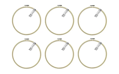 EBL Bamboo Embroidery Hoop 8" 6pc