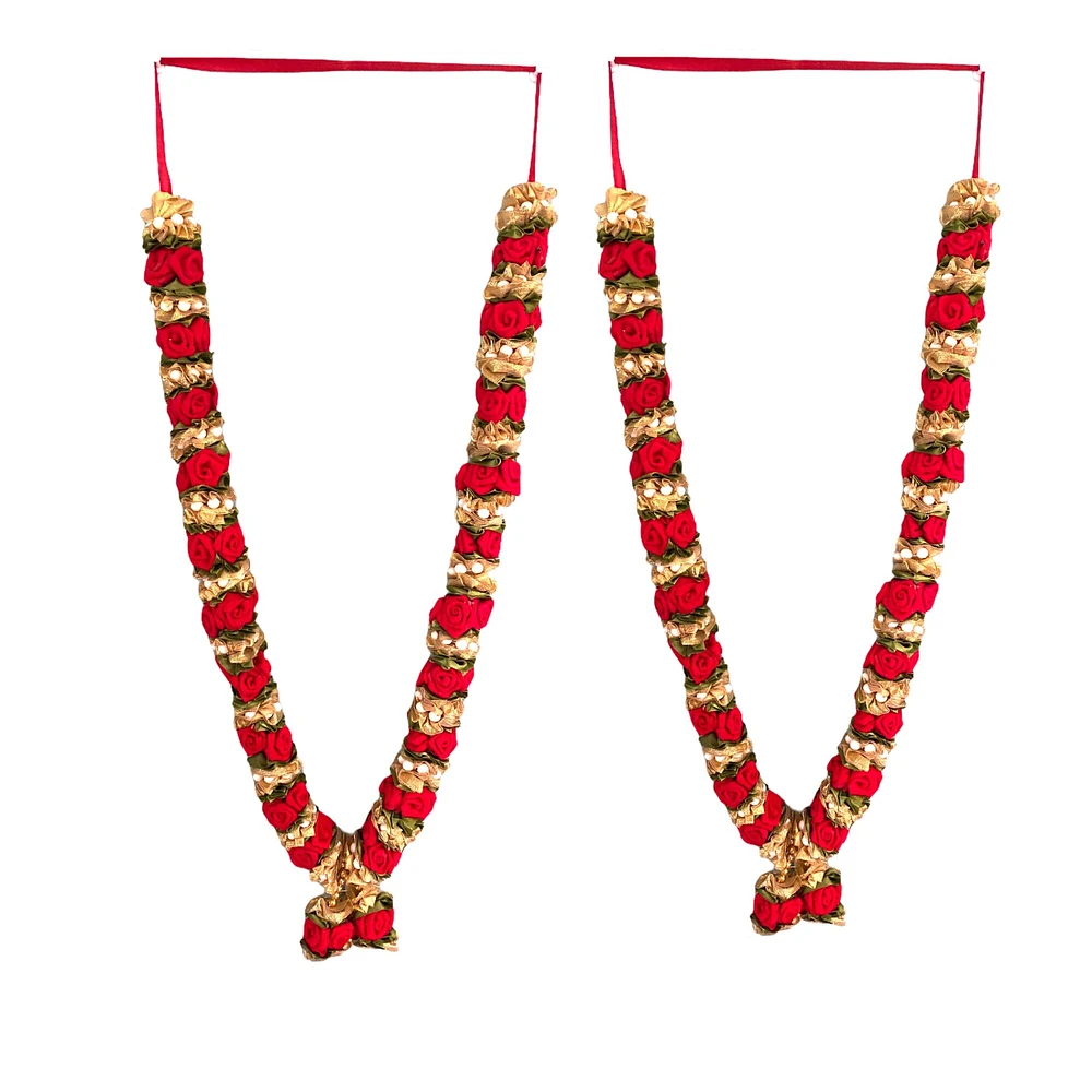 2ct Varmala, Wedding Garland, Artificial Red Rose, Shadi, Indian Milni Mala, Statue Idol Haar, Muslim Arab Punjabi, Nikah Ceremony, Floral Lei, Bridal