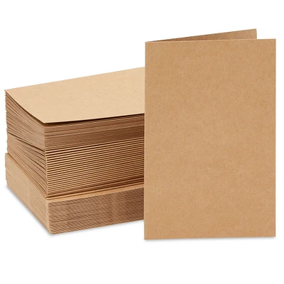 48 Pack 4 x 6-inch Kraft Blank Cards and Envelopes - DIY Plain Greeting Notes for Birthday, Invitations and All Occasions