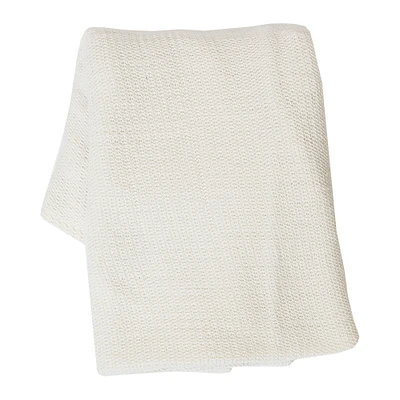 Crochet 50" x 60" Throw Blanket Pearl