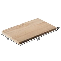 Rustic Natural Tree Log Wooden Rectangular Shape Serving Tray Cutting Board