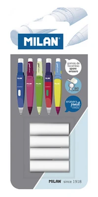Milan Mech Pencil Eraser Refills Carded