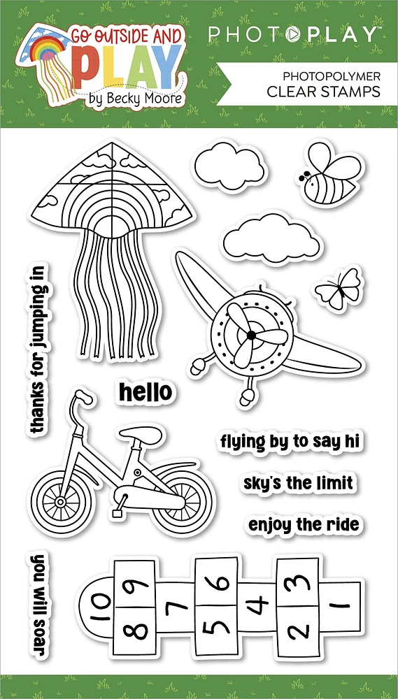 PhotoPlay Photopolymer Clear Stamps-Go Outside And Play