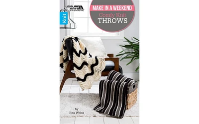 Leisure Arts Make Weekend Comfy Knit Throws Knitting Book