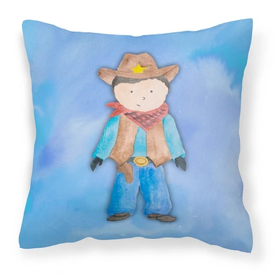 "Caroline's Treasures BB7368PW1818 Cowboy Watercolor Outdoor Canvas Pillow, Multicolor"